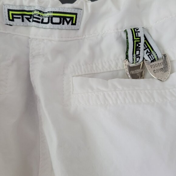 Roberto Cavalli Vintage Y2K Freedom Collection  White Cargo Pants Size 42 Euro - Picture 6 of 11